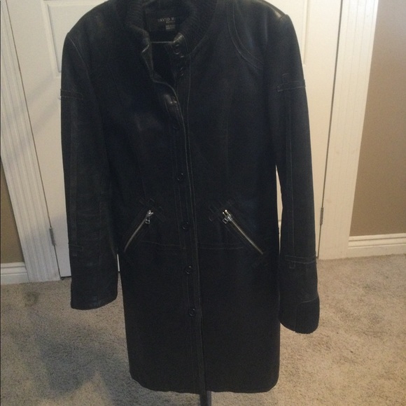 David Bitton Leather Coat - Picture 3 of 11
